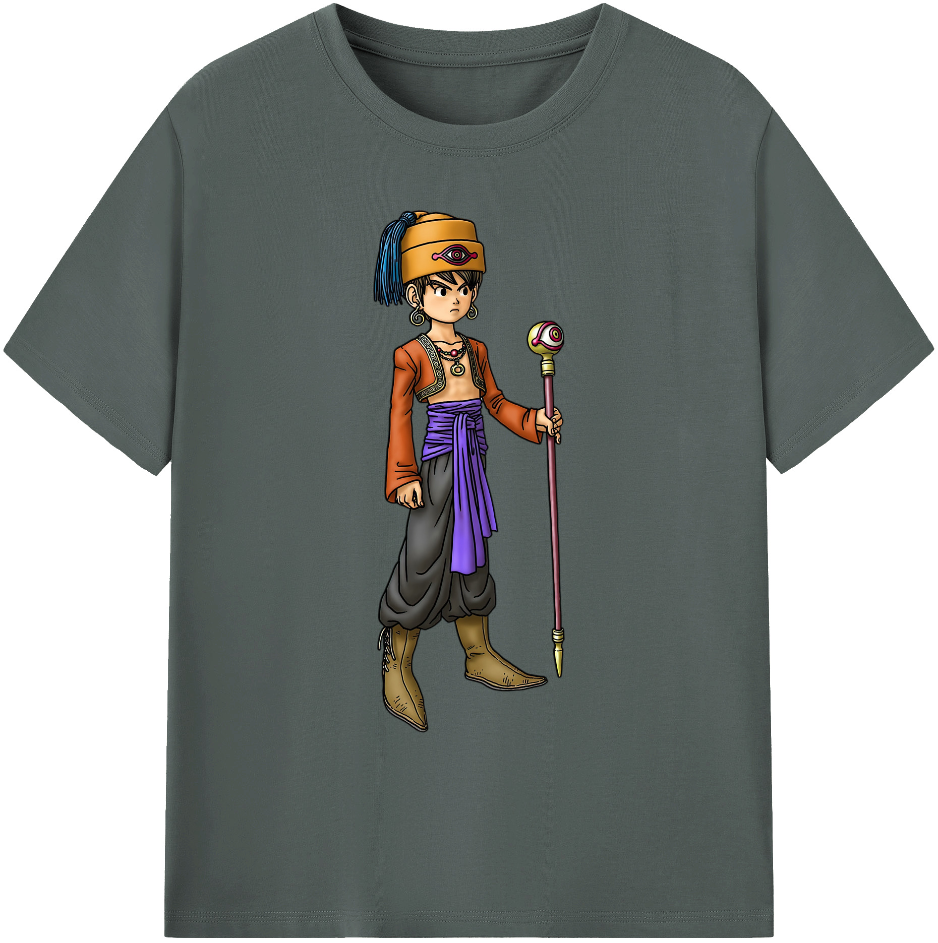 （画像用） ドラゴンクエスト Doragon Kuesuto Dragon Quest 綿100％ メンズ半袖Tシャツ｜肌触りやわらか＆通気性